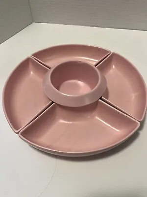 VTG 5 Piece Pink Serving Dish. Made In USA. MCM. • $29.99