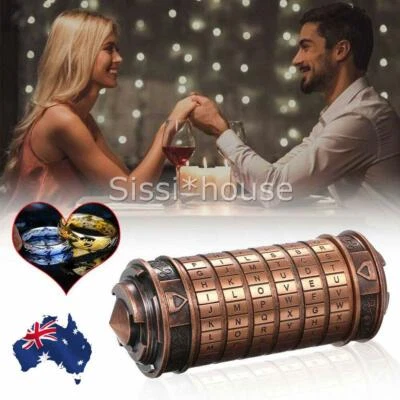 $43.89 • Buy Creative Da Vinci Code Cryptex Lock Birthday Wedding Valentines's Day Gift Metal