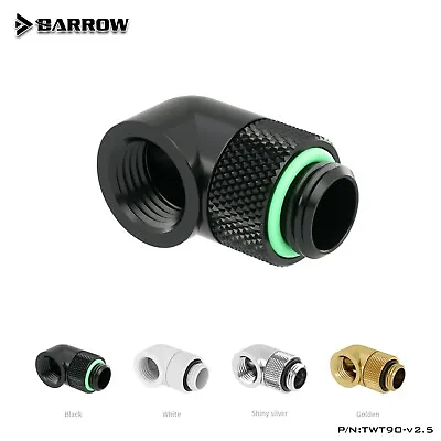 Barrow G1/4  Thread Male To Female 90 Degree Rotary Elbow Water Cooling Fitting • $13.45