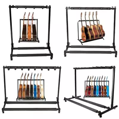 3/5/7/9 Triple/Five/Seven Multiple Guitar Bass Stand Holder Stage Folding Rack • $23.85