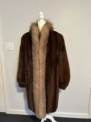 The Fur Company Woman’s Brown Mink Fur Jacket Size L • $750