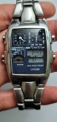 Citizen 8989 LCD Vintage DIGI ANA TEMP Rare Men's Vintage Watch • $33