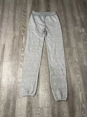 Vintage Sweatpants Mens Medium Tall Heather Grey 1970s Gym Joggers Made In USA • $28