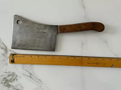 Vintage FOSTER BROS Butchers Knife Sharp And Heavy • $95