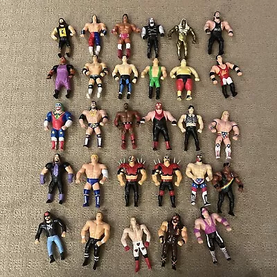 WWF Just Toys Bend Ems Lot Of 29 Wrestling Figures WWE Vintage HBK 123 Kid • $66