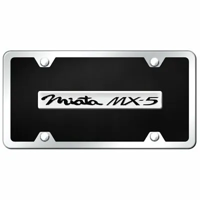 Mazda Miata Black And Chrome Plastic License Plate Frame • $32.95