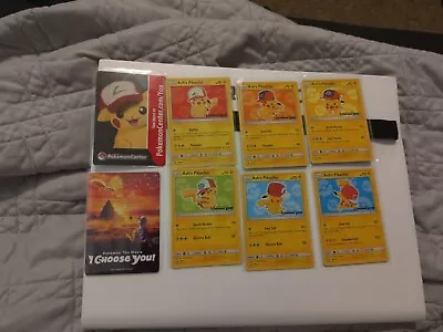 Ash's Pikachu SM109-114 Pokemon I Choose You Promo Set • $145