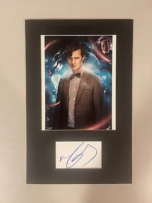 Matt Smith Matted Signed Index Card With Photo 11x17 #1 Doctor Who • $153