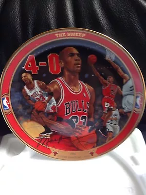 Michael Jordan  THE SWEEP  BULLS Plate Bradford Exchange UpperDeck • $32.99