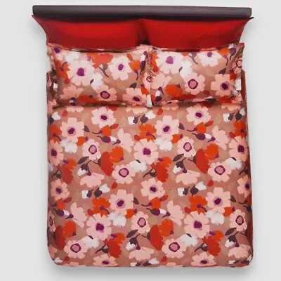 MIRABELLO Graphic Flower Percale Double Duvet Cover • $181.61