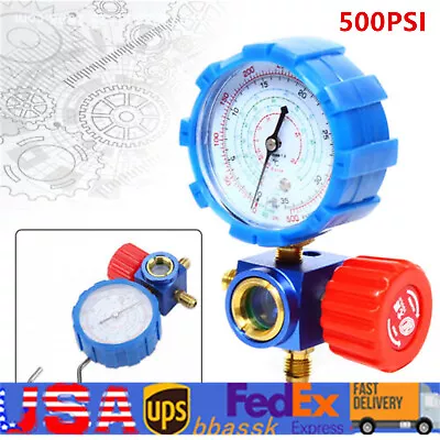 Air Conditioner Single Manifold Gauge Valve 500PSI For R12 R502 R22 R410 R134A • $15.20