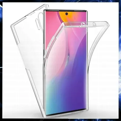 For SAMSUNG GALAXY NOTE 10 PLUS 360 CLEAR CASE FRONT AND BACK TPU SILICONE COVER • $9.76