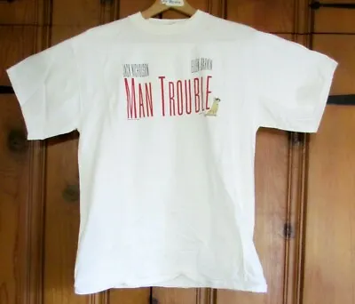 £64.75 • Buy Man Trouble Jack Nicholson Ellen Barkin 1992 Movie Promotional T - Shirt XL NEW