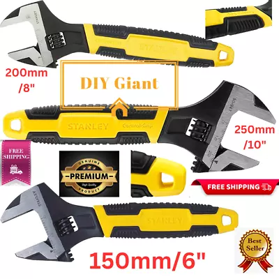 Genuine Stanley Adjustable Wrench Max Steel Dynagrip Spanner 6 / 8 / 10  /12  • £10.99