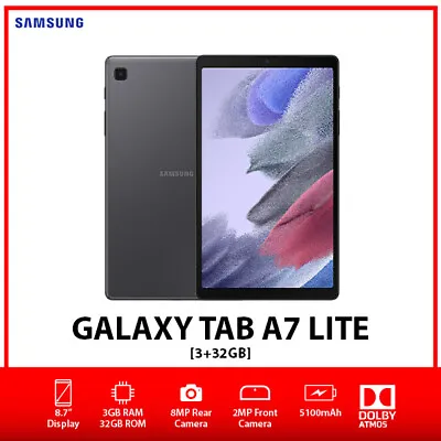 $254.99 • Buy (Unlocked) Samsung Galaxy Tab A7 Lite 4G 8.7  3GB+32GB Android PC Tablet - Grey