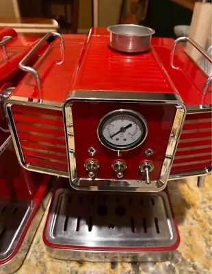 Galanz Espresso Machine W/ Retro Design 2-Cup Red • $66