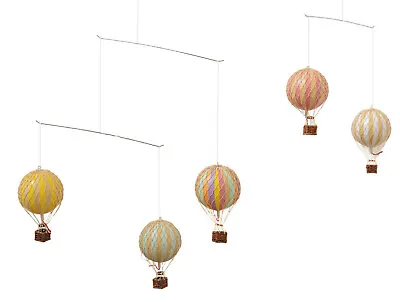 Hot Air Balloon Mobile Rainbow Pastel Hanging Nursery Home Ceiling Decor New • $124.99