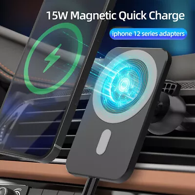 Car Wireless Fast Charger Magnetic Phone Mount Holder For IPhone 12 Pro MAX Mini • $9.95