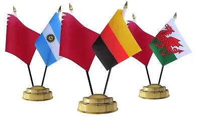£9 • Buy Qatar World Cup Friendship Table Flag Sets