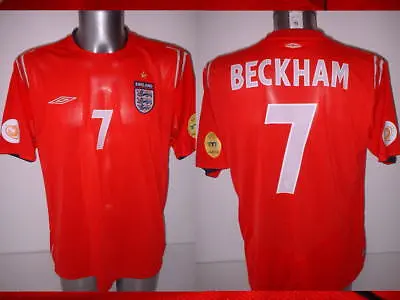 England David BECKHAM Football Soccer Shirt Jersey Uniform UMBRO Large & XL  • £39.99
