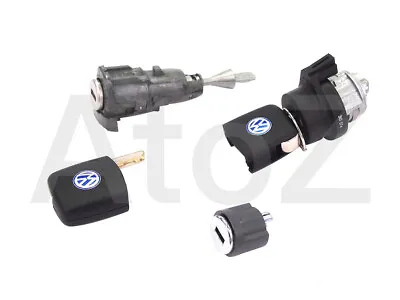 Ignition Barrel Transponder Key Lock Set Genuine Oe Vw Golf Mk5 (2004-08)  • $86.97