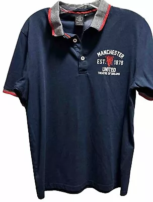 Manchester United Polo Shirt Medium Adult Short Sleeve Cotton/polyester • $20.75