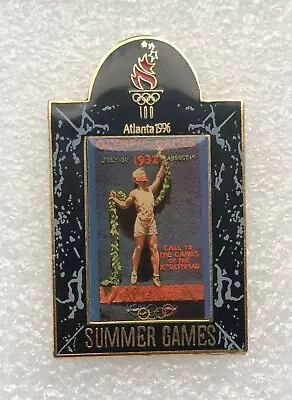 Rare Pin Badge Olympic Summer Games 1996 ATLANTA USA Los Angeles 1932 • $16