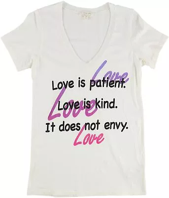 I Love H81 Womens Love Is Patient Love Is Kind Graphic T-Shirt • $14.82