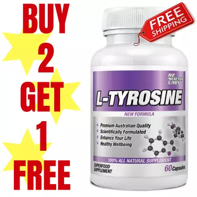 L - Tyrosine - Mood - Stress - Relaxation - Mental Health Buy 2 - Get 1 FREE • $24.95