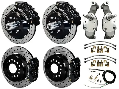 $3709.99 • Buy Wilwood Disc Brakes,13  Front & 12  Rear,2  Drop Spindles,65-70 Impala,drill,blk