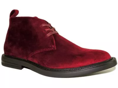 INC International Concepts Men's Salem Velvet Chukka Boots Red Size 9.5 M • $55