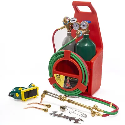 Portable Victor Type Welding & Cutting Torch Kit Oxygen Acetylene Regulator Tote • $264.95