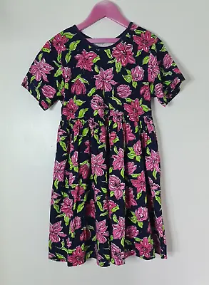 £8.99 • Buy Vintage Mothercare Dress Blue Pink Floral Dress Age 5-6 Summer Dress Retro 90's