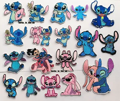 Lilo And Stitch Patches  2024 New Patches Badges Iron On Sew On • £2.99