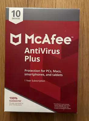 McAfee AntiVirus Plus 2017 1 Year Subscription 10 Devices • $15.99