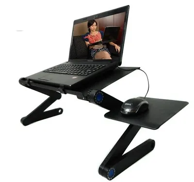 Adjustable Foldable Laptop Desk Stand Sofa Table Tray Mouse Board Portable Pad • $32.60