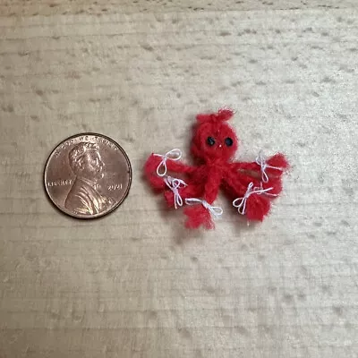 Artisan Dollhouse Miniature Nursery Decor Octopus Plush Toy Underwater Theme RED • $50.95