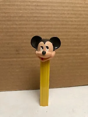 Retired Disney Mickey Mouse Pez. Removeable Nose.Yellow No Foot 3.4 Stem Austria • $18.99