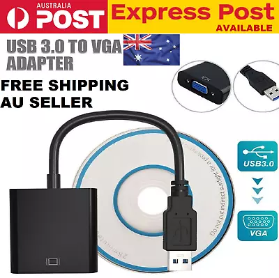 USB 3.0 To VGA Multi-Display Adapter Converter External Video Graphic Card PC  • $22.49