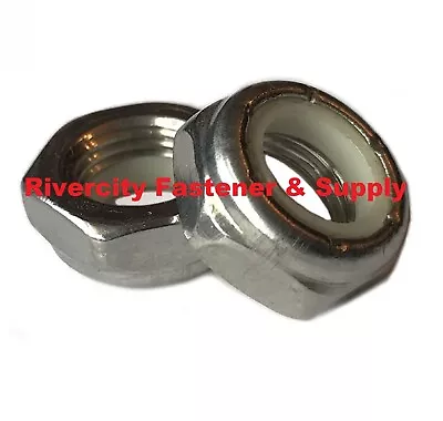 (100) 5/16-24 Stainless Nylon Insert Lock Nut Thin Jam Half Thick NTE 5/16x24 • $19.88