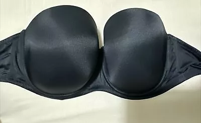 M&S Strapless 5 Ways To Wear Balcony Bra In BLACK Size 36DD (I) • £10.99