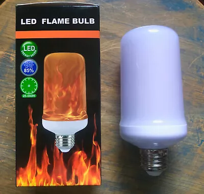 LED Flame Effect Light Bulb- Simulated Nature Fire Flicker Lamp E26 USA Base 9w • $9.95