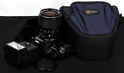 CLA'd Pentax Super A 35mm Film SLR C/w Smc Pentax-M 35-70mm Lens & AF200T Kit • $835.80