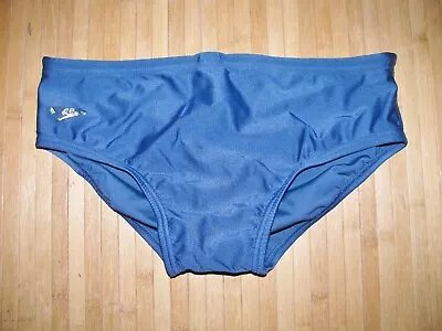 SPEEDO Swimsuit Brief Size 34 Nylon Spandex Swim Suit NAVY BLUE • $22.99