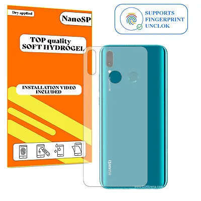 Back Protector For Huawei Y9 2019 Hydrogel Cover - Clear TPU FILM • £3.98