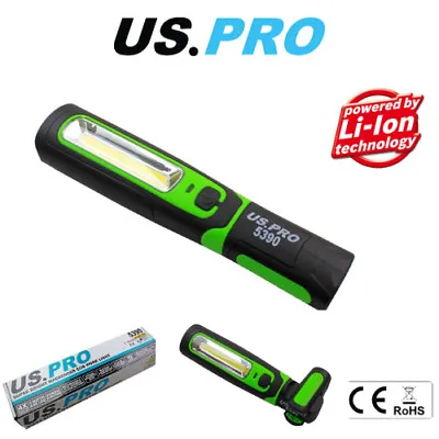 US PRO Cob Inspection Light & LED Torch Super Bright Rechargeable 5390 • £28.83