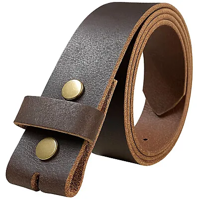 Big And Tall Belt One Piece Full Leather Belt Strap 1-1/2  Wide Up To Size 60  • $19.95