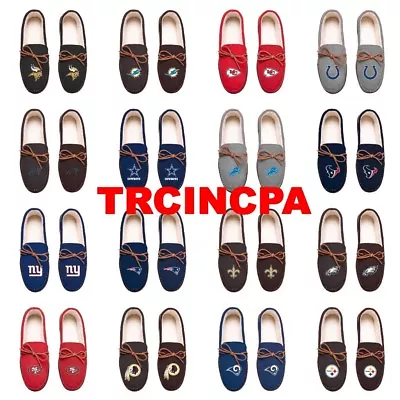 Forever Collectibles-NFL Team Color-Men's Moccasin Slippers-Pick Your Team-FREE • $39.99