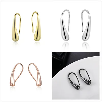 $3.99 • Buy Wholesale Women's 18K Gold Plated Solid Teardrop Drop Stud Earrings Stunning 