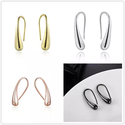 Wholesale Women's 18K Gold Plated Solid Teardrop Drop Stud Earrings Stunning  • $6.95